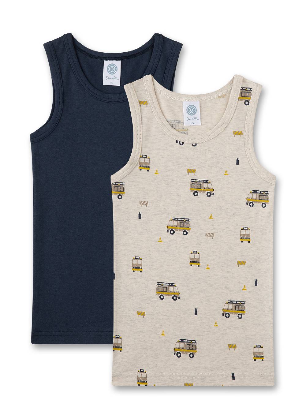 Sanetta Jungen-Unterhemd (Doppelpack) Beige