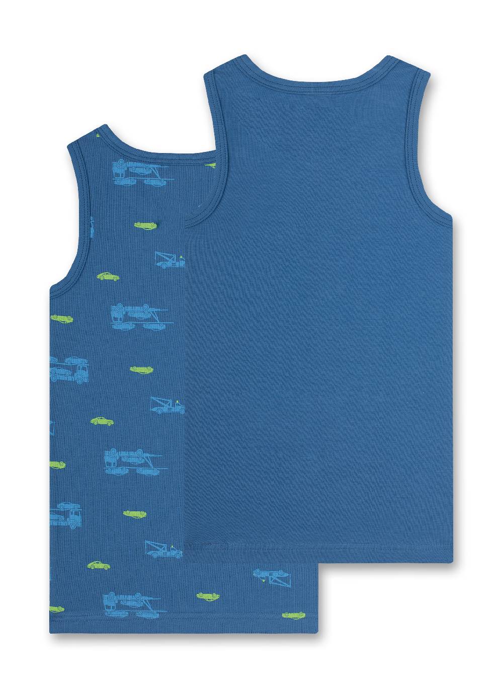 Sanetta Jungen-Unterhemd (Doppelpack) Blau