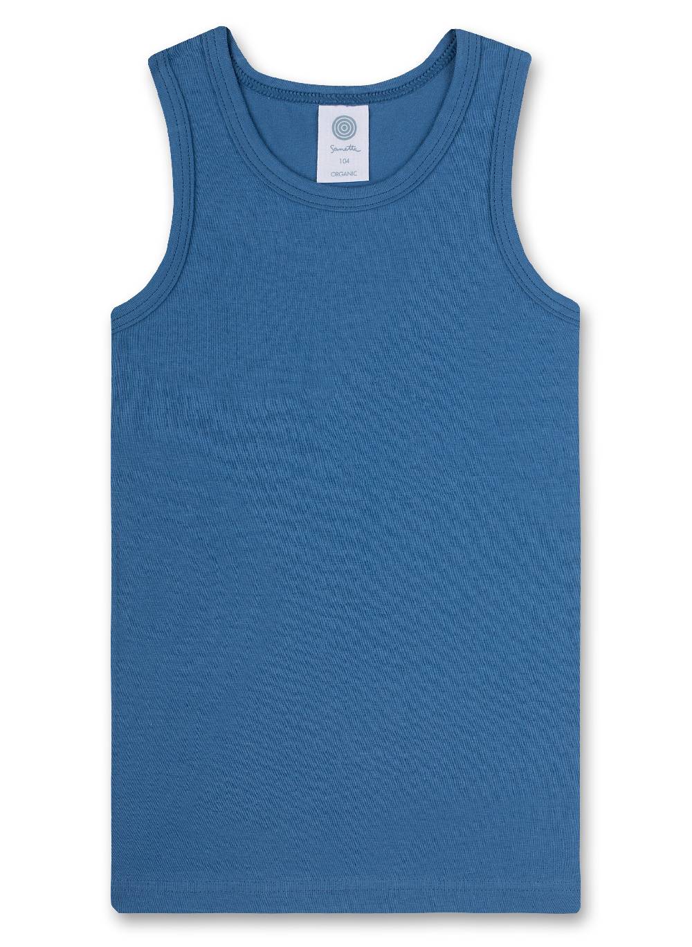 Sanetta Jungen-Unterhemd (Doppelpack) Blau