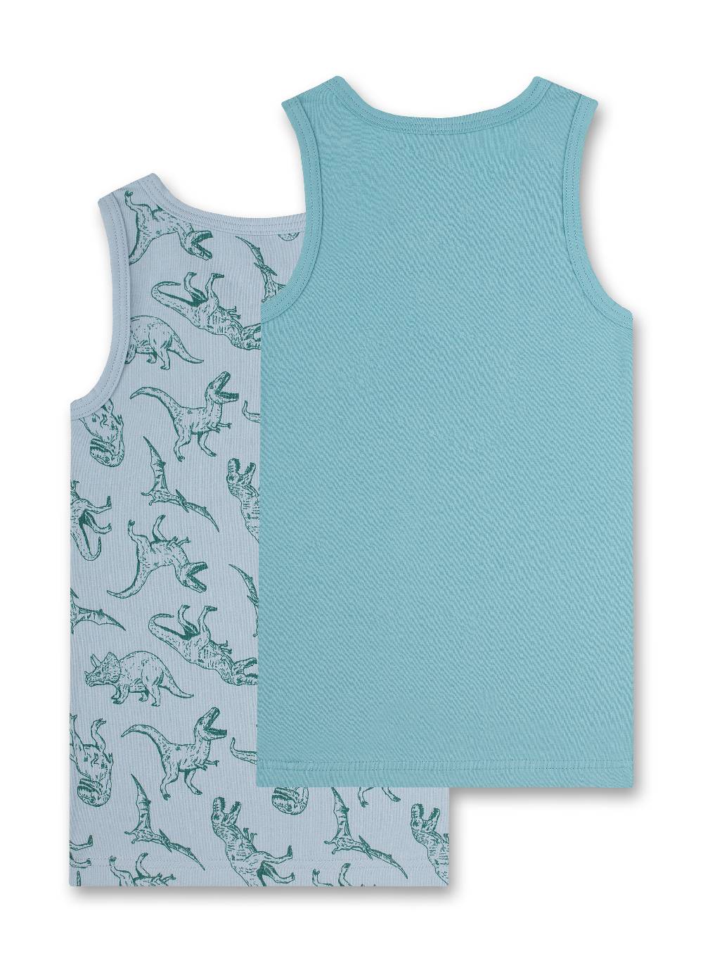 Sanetta Jungen-Unterhemd (Doppelpack) Blau