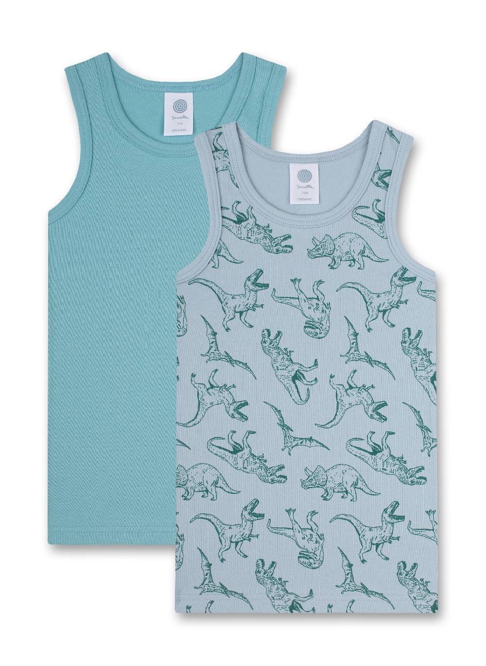 Sanetta Jungen-Unterhemd (Doppelpack) Blau