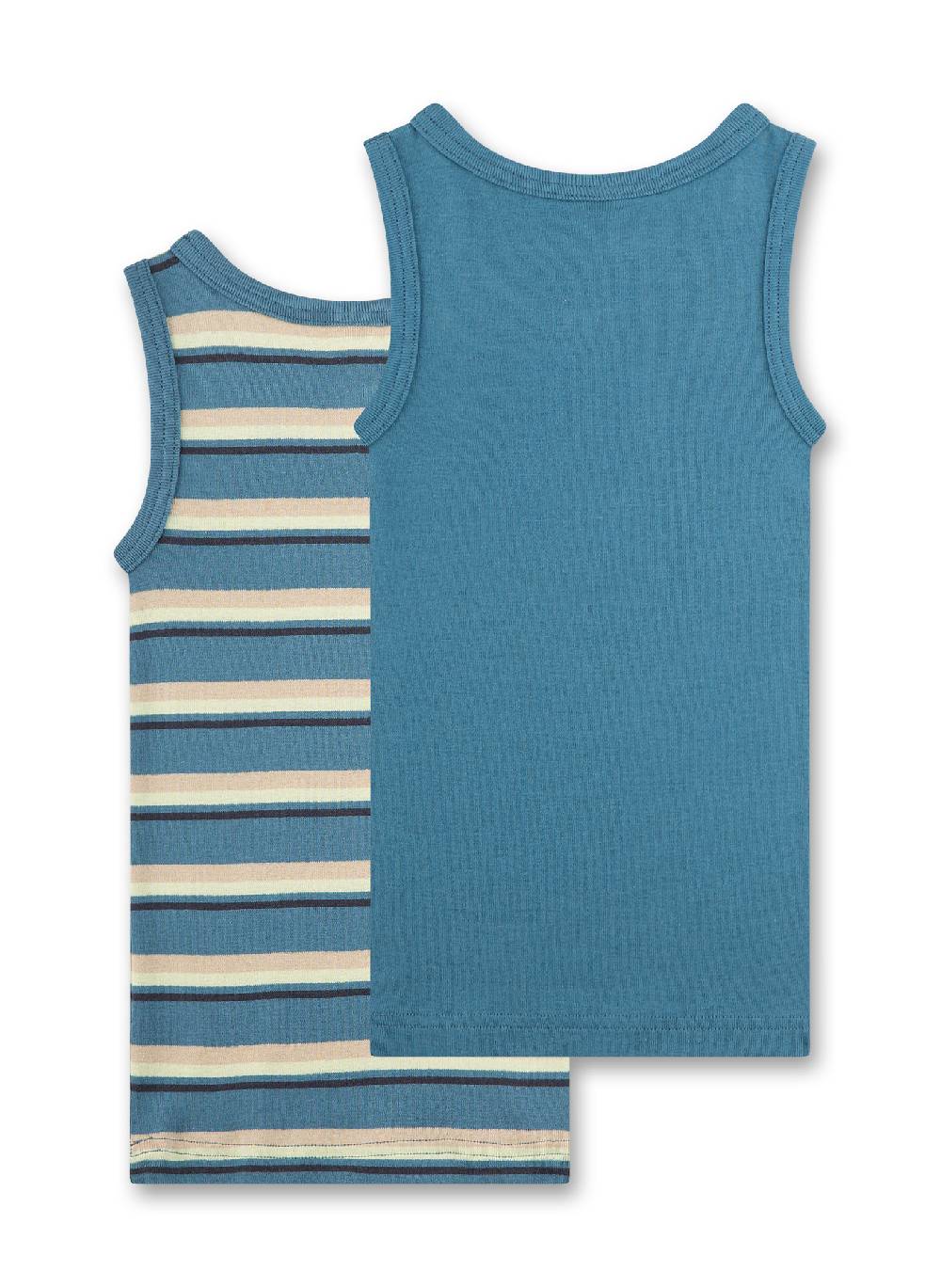Sanetta Jungen-Unterhemd (Doppelpack) Blau