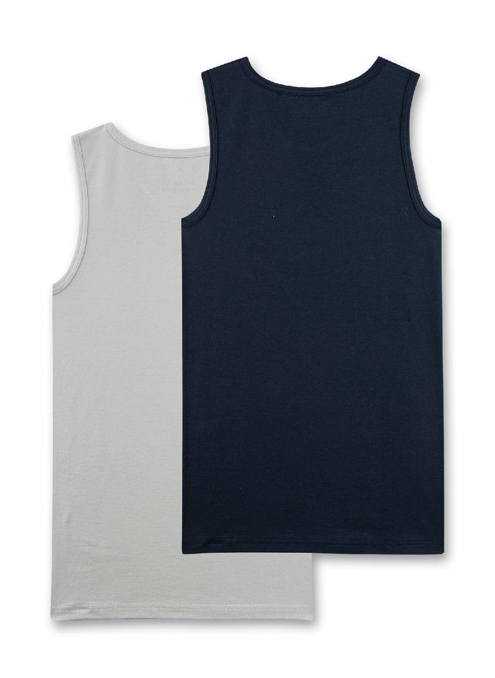 Sanetta Jungen-Unterhemd (Doppelpack) Hellgrau & Blau