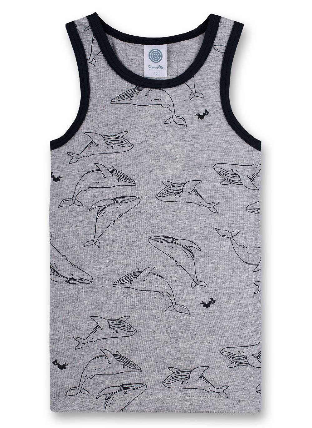 Sanetta Jungen-Unterhemd Graumelange Key West