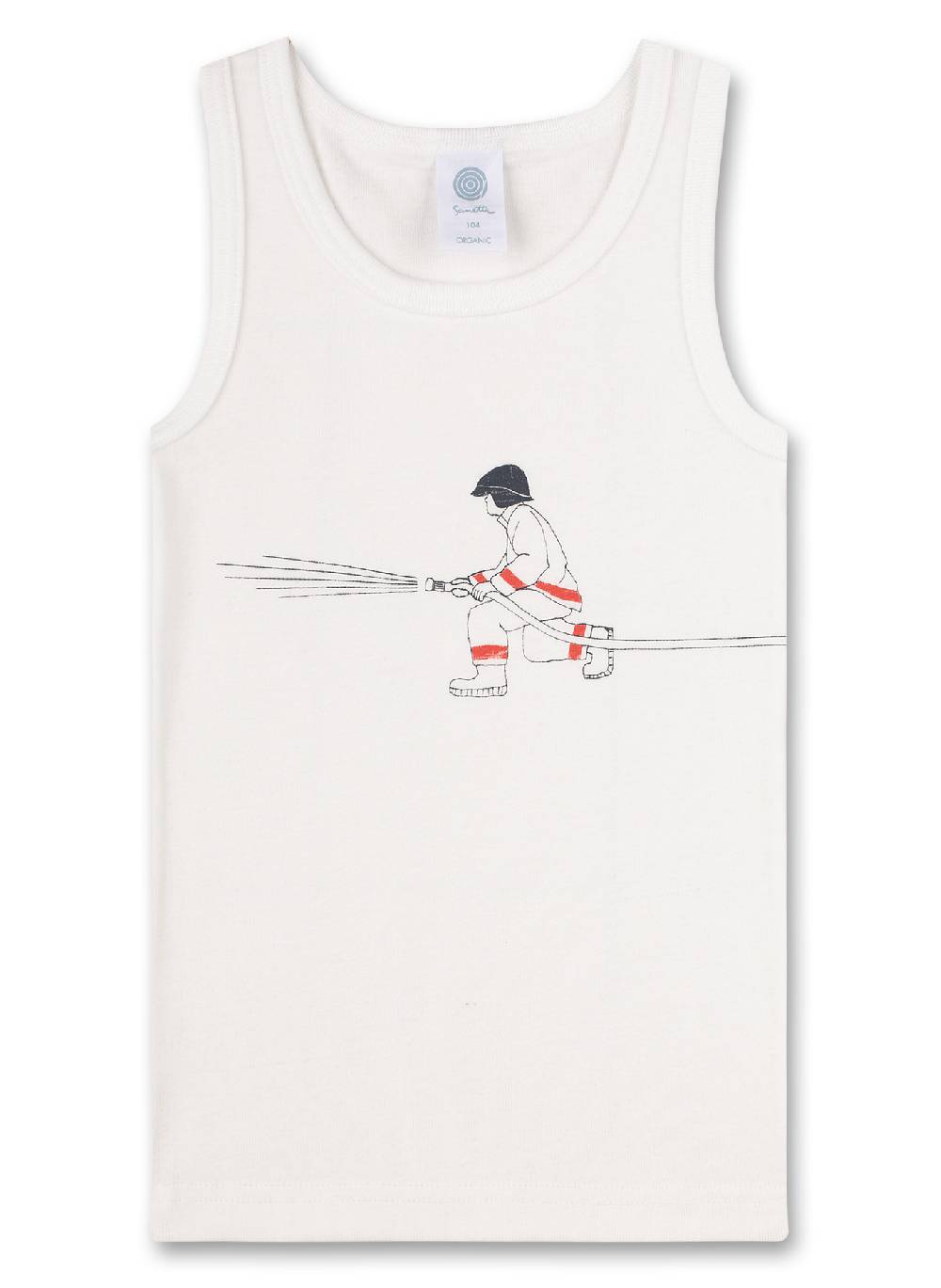 Sanetta Jungen-Unterhemd Off-White Truck