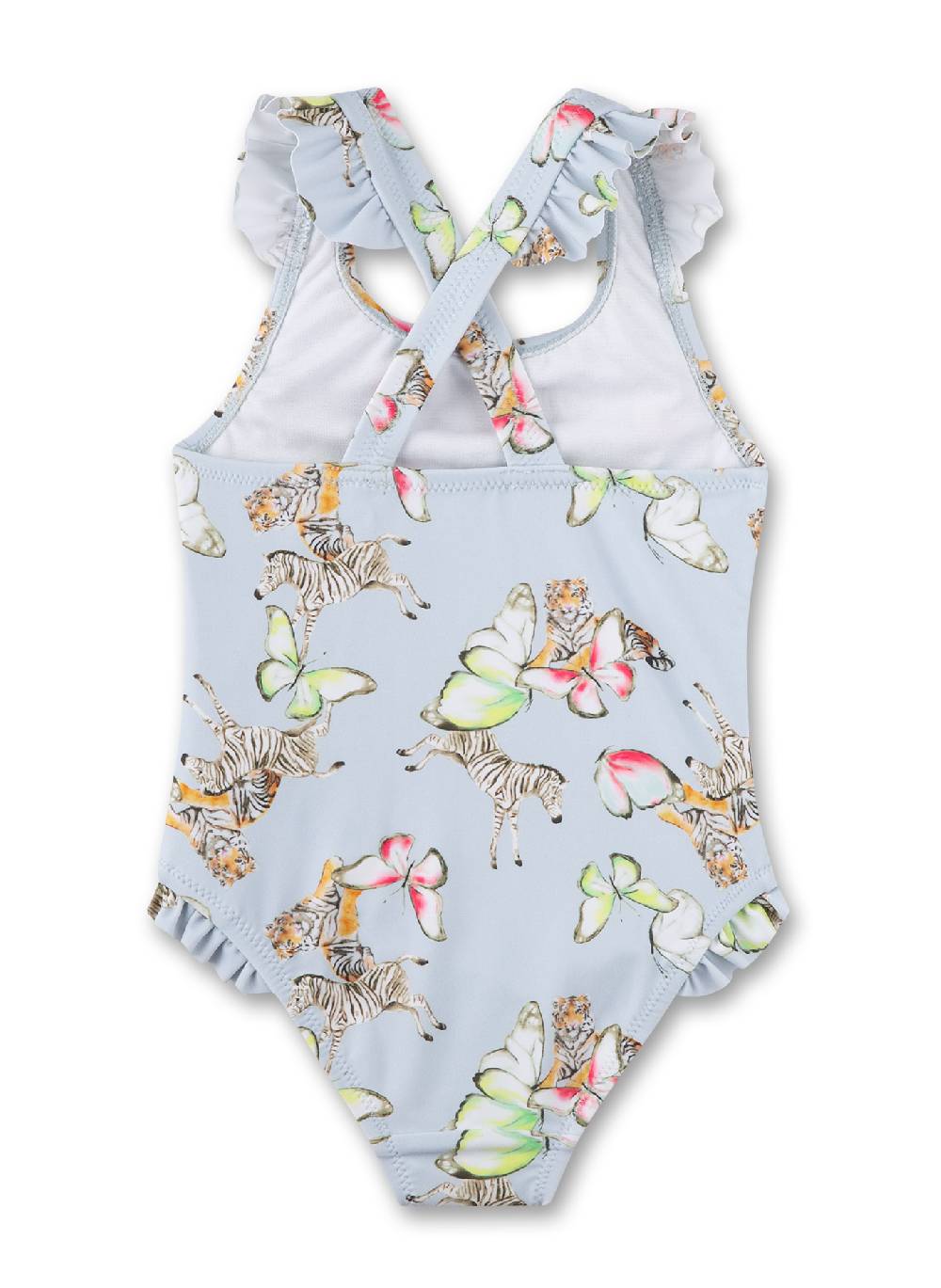 Sanetta Mädchen-Badeanzug Mit Rüschen Blau