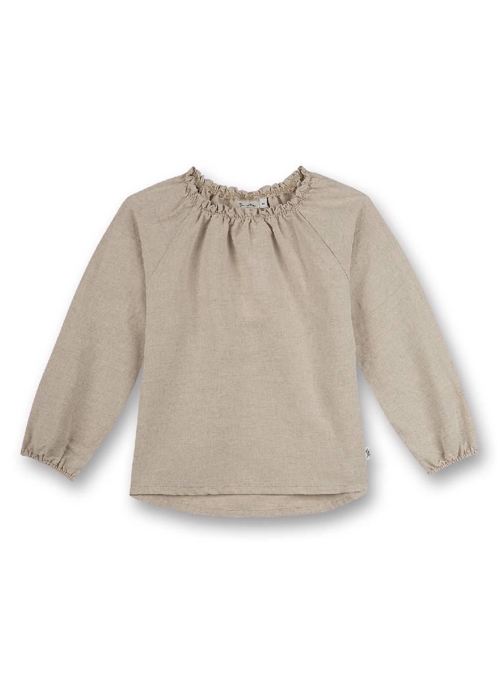 Sanetta Mädchen-Bluse aus Leinen Beige
