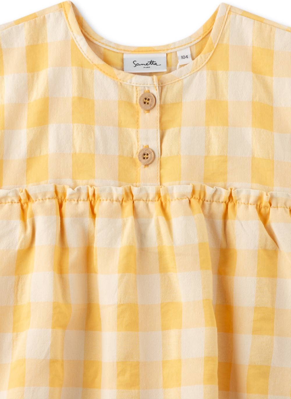 Sanetta Mädchen-Bluse Karriert Gelb