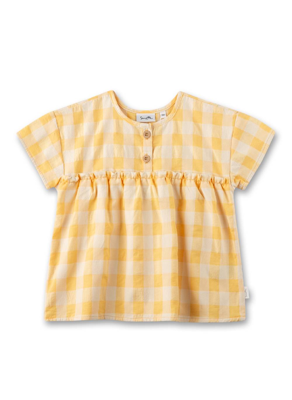 Sanetta Mädchen-Bluse karriert Gelb