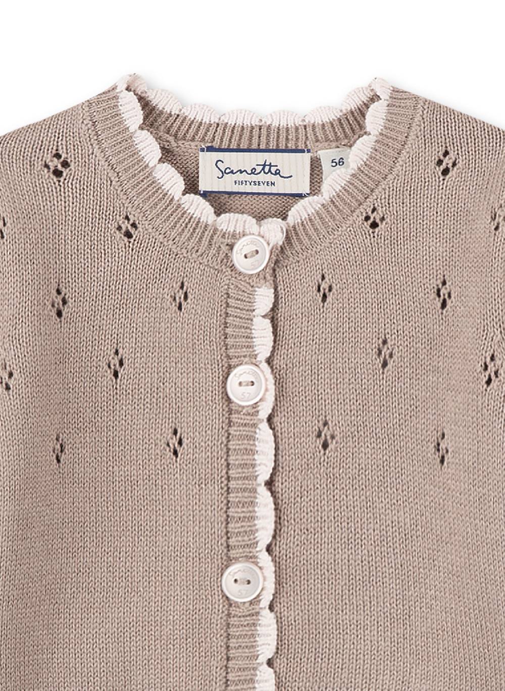 Sanetta Mädchen-Cardigan Braun Lovely Teddy