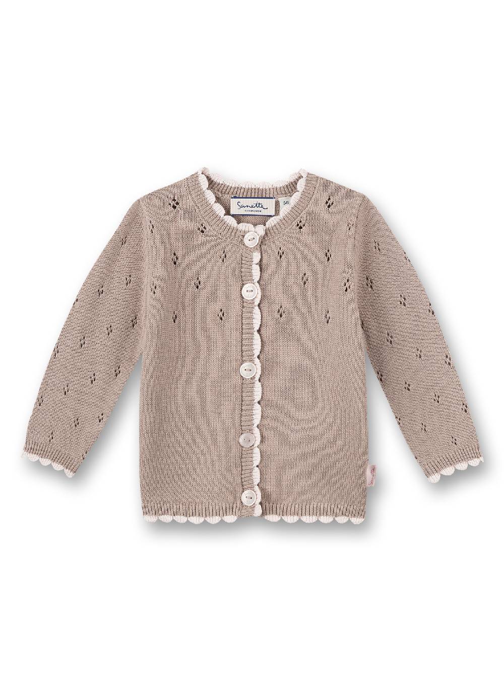 Sanetta Mädchen-Cardigan Braun Lovely Teddy
