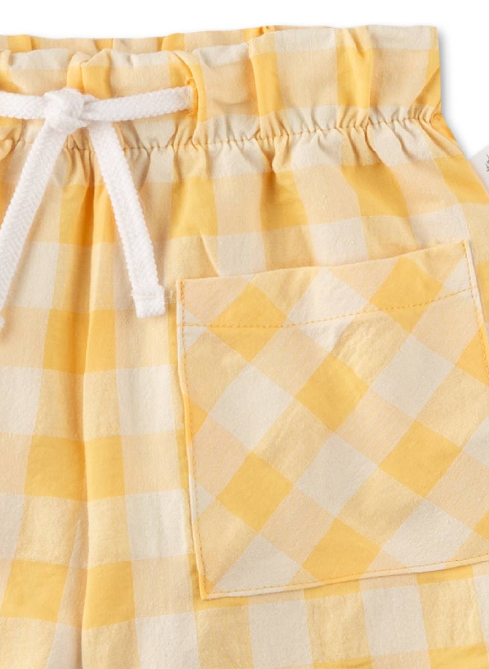 Sanetta Mädchen-Hose Gelb Karriert