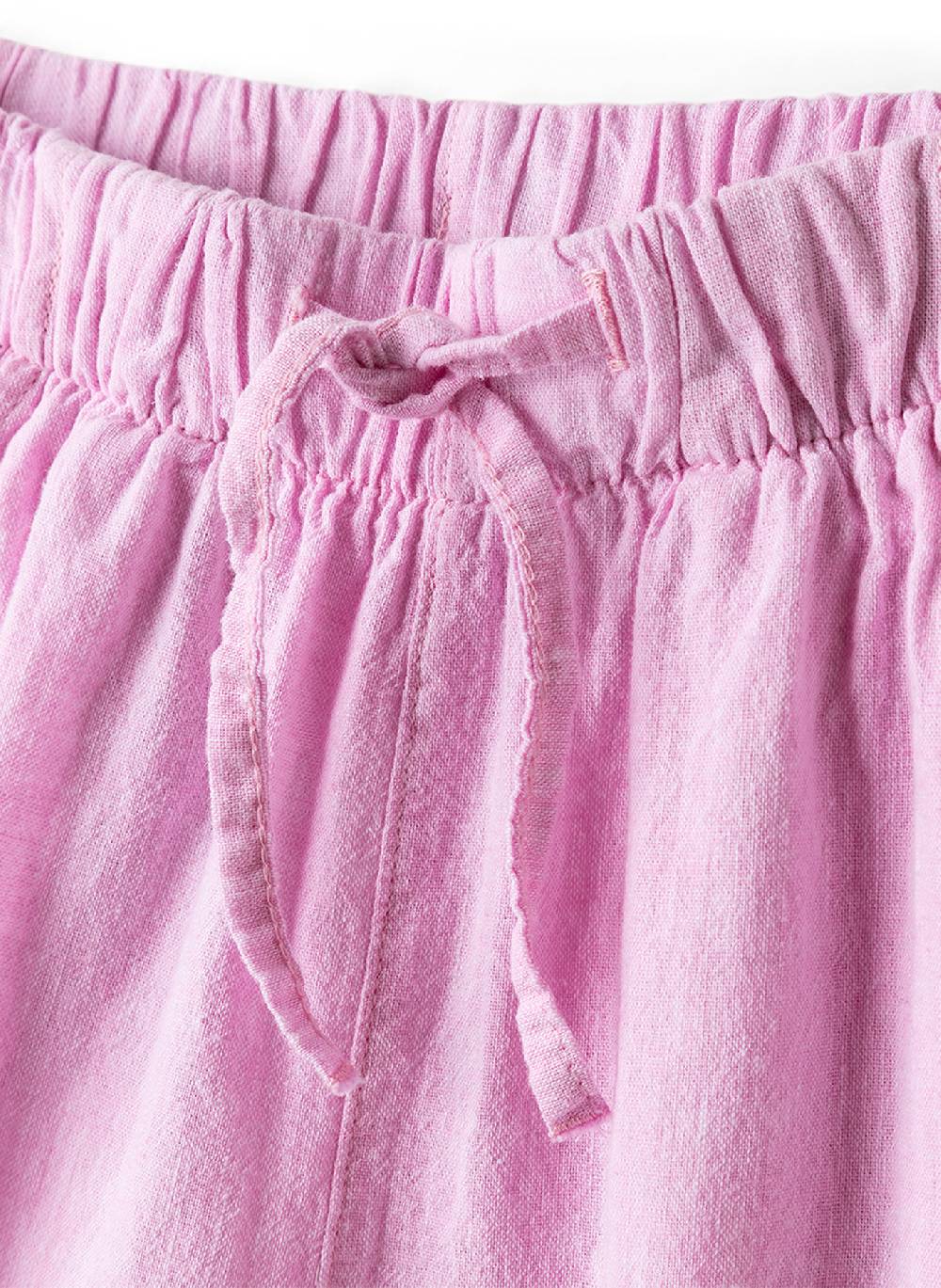 Sanetta Mädchen-Hose Rosa Aus Leinen