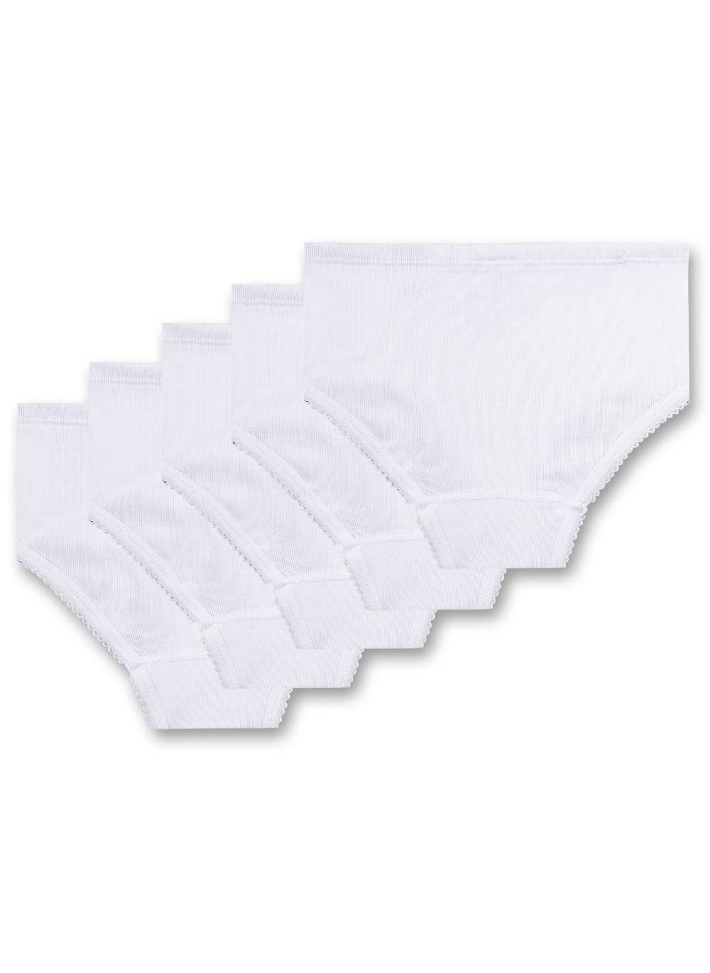 Sanetta Mädchen-Hüftslip (5er-Pack) Weiß