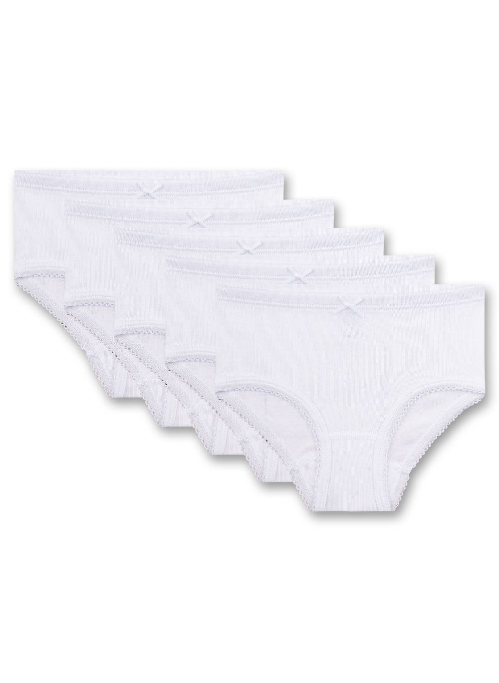 Sanetta Mädchen-Hüftslip (5er-Pack) Weiß