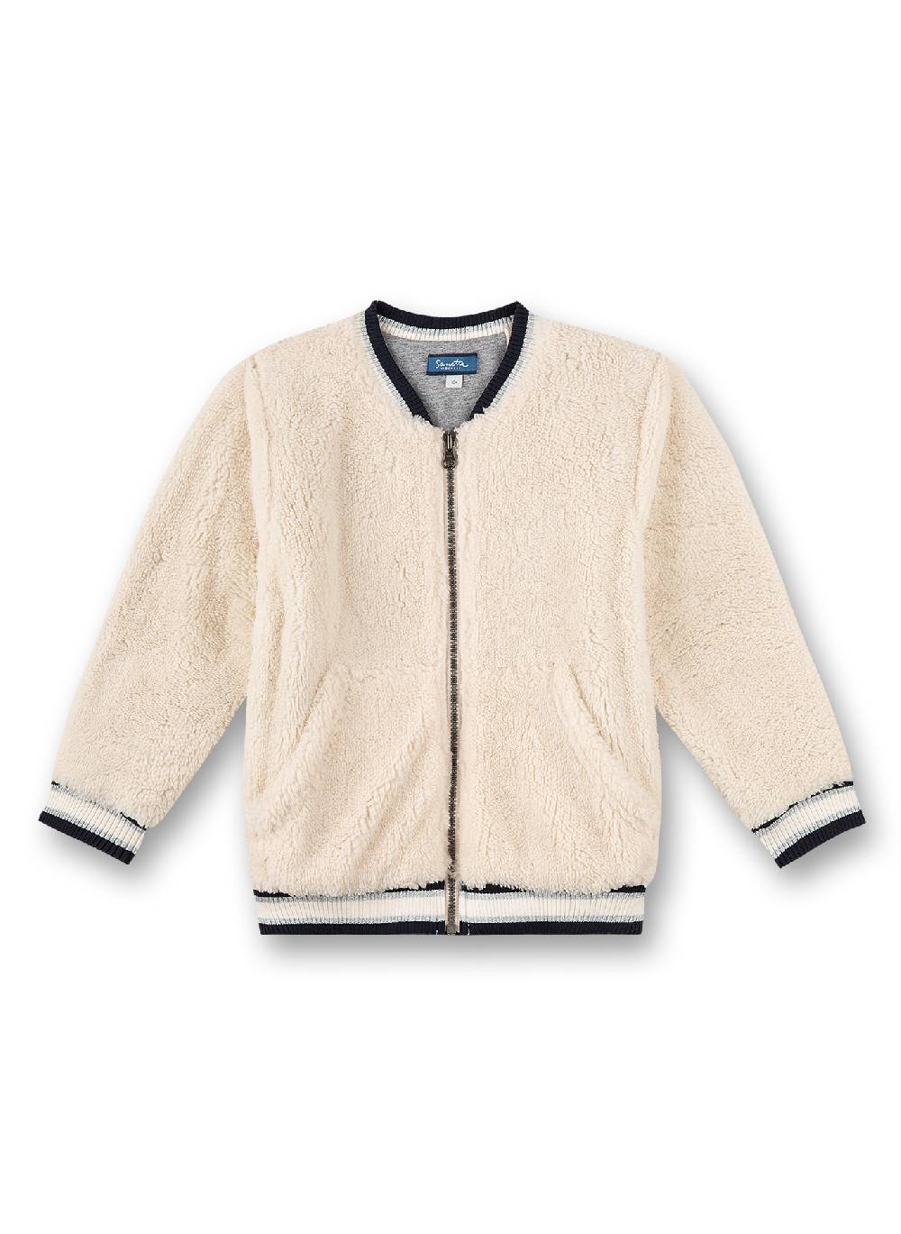 Sanetta Mädchen-Jacke Off-White Teddy-Fleece