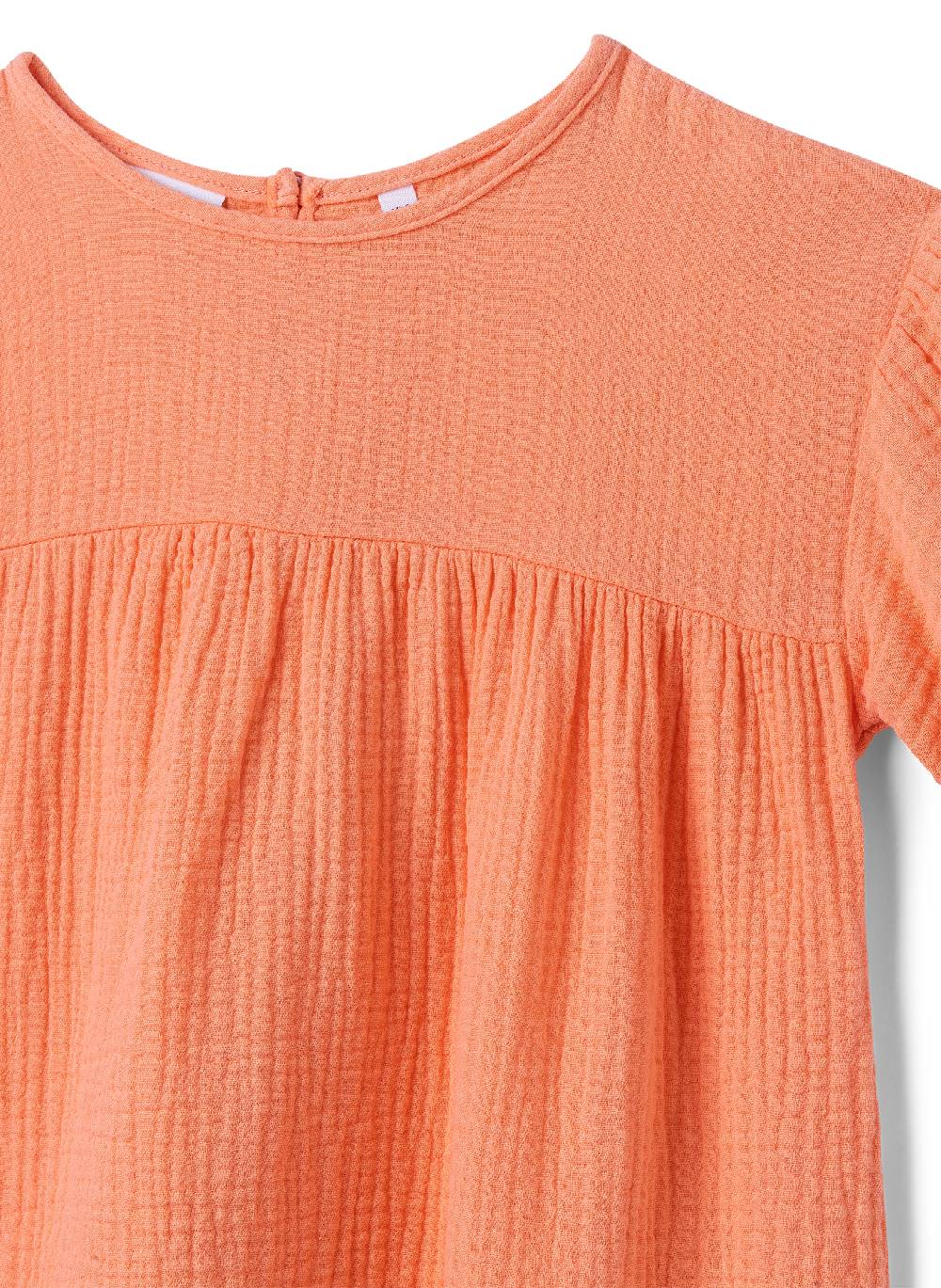 Sanetta Mädchen-Kleid Aus Musselin Orange