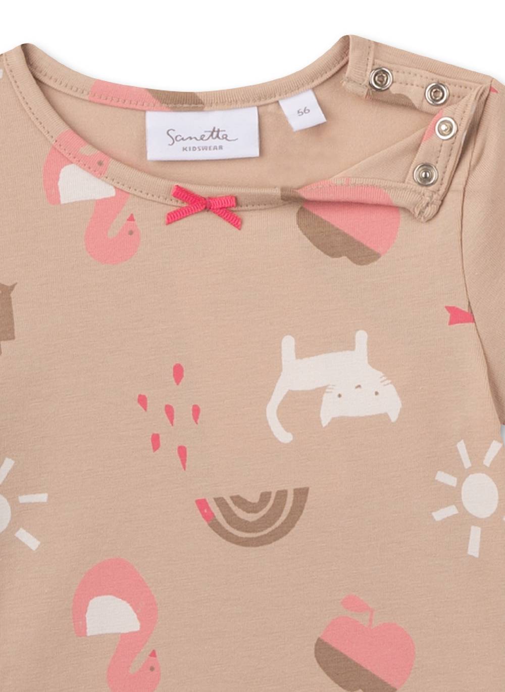 Sanetta Mädchen-Kleid Beige