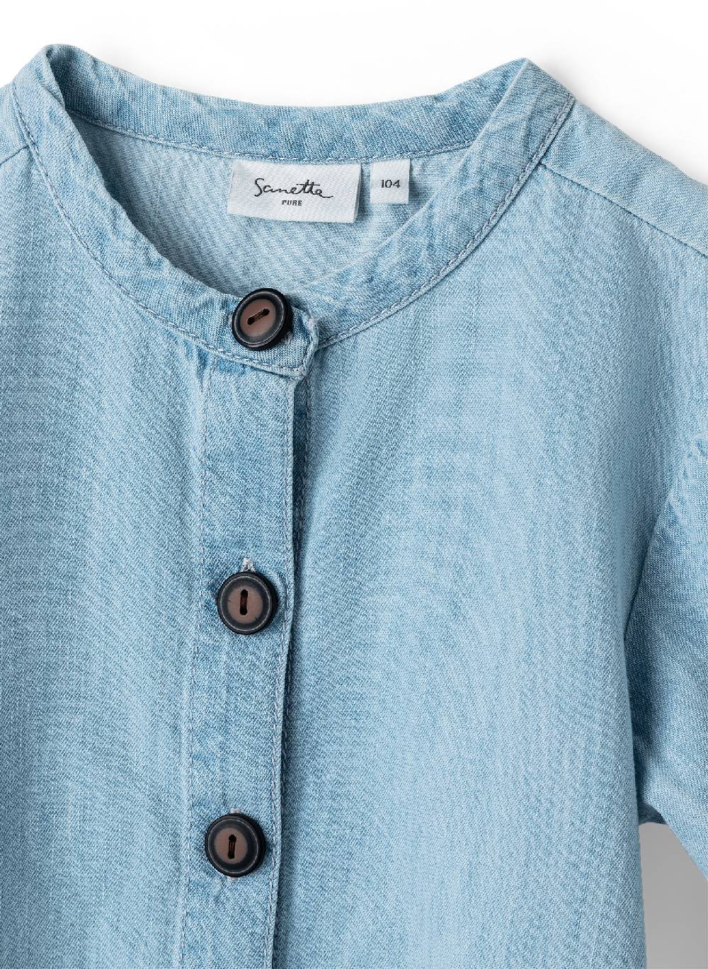 Sanetta Mädchen-Kleid Denim Blau