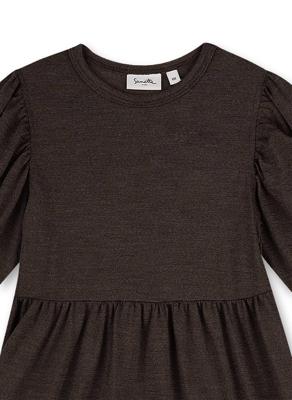 Sanetta Mädchen-Kleid Dunkelbraun
