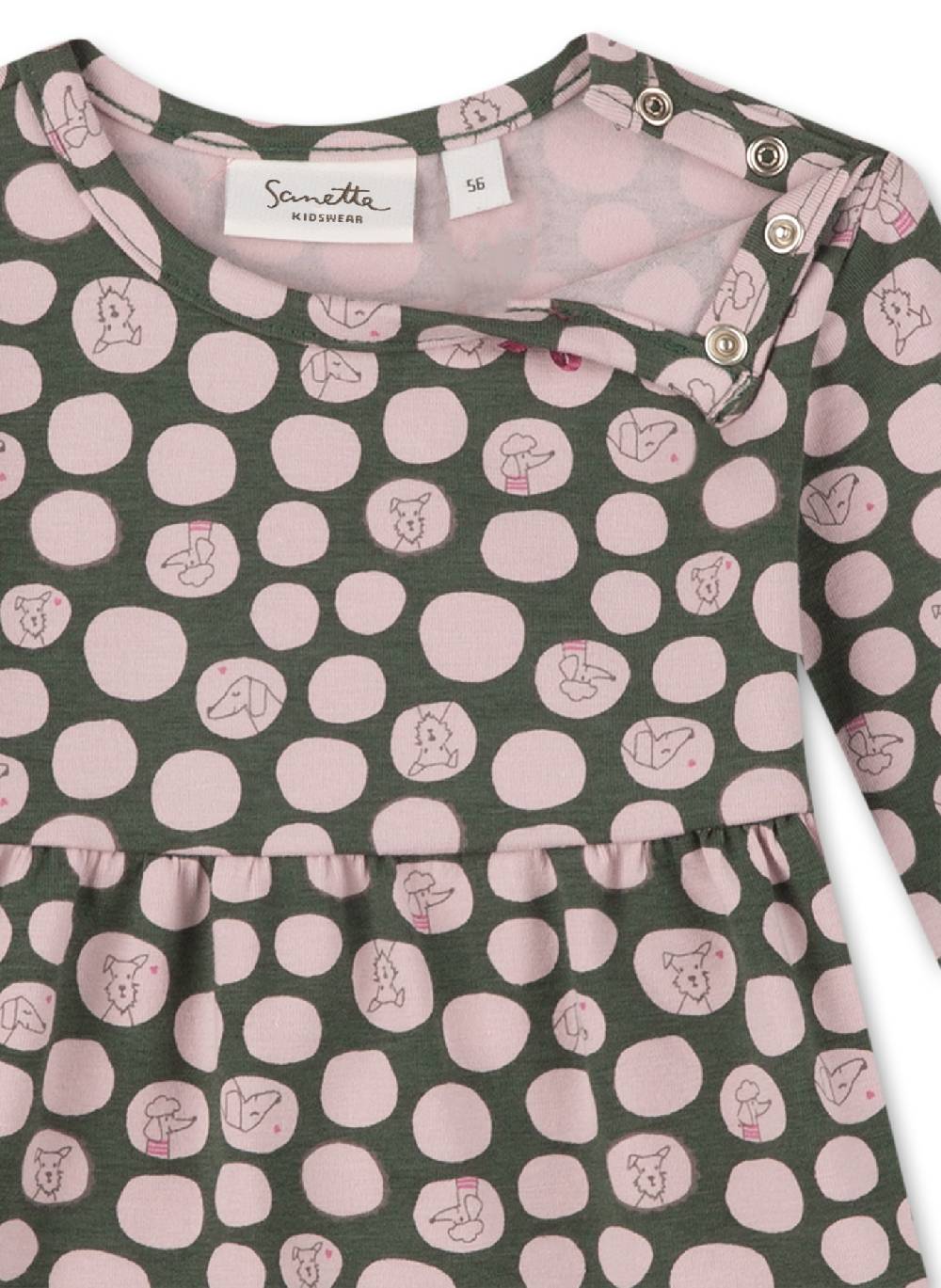 Sanetta Mädchen-Kleid Dunkelgrau