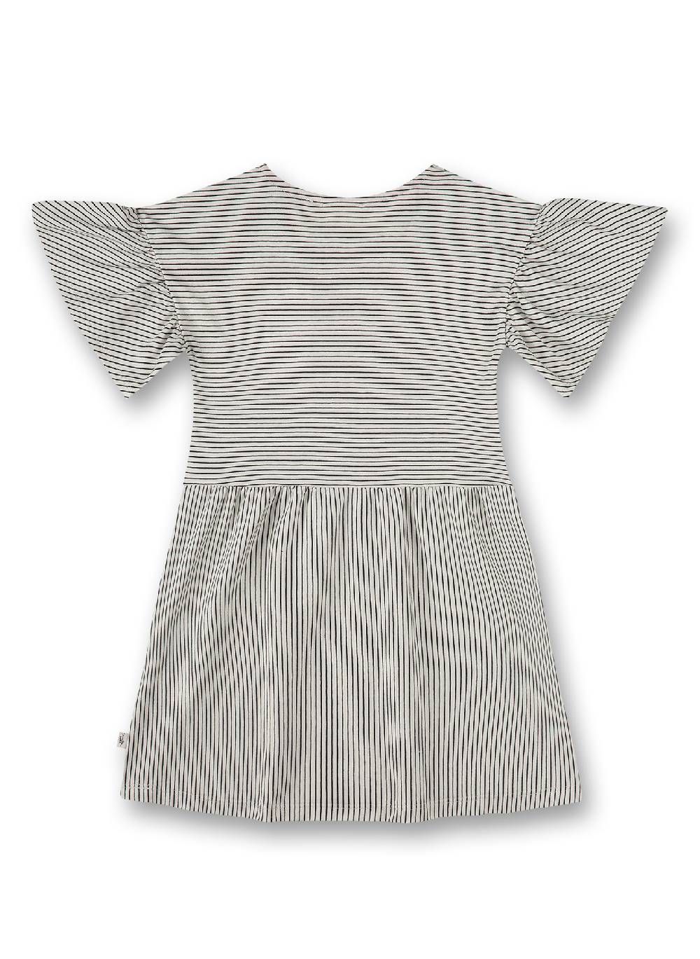 Sanetta Mädchen-Kleid Off-White Ringel