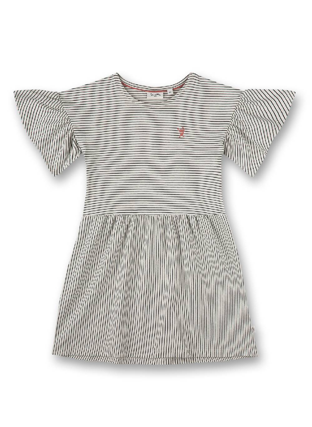 Sanetta Mädchen-Kleid Off-White Ringel