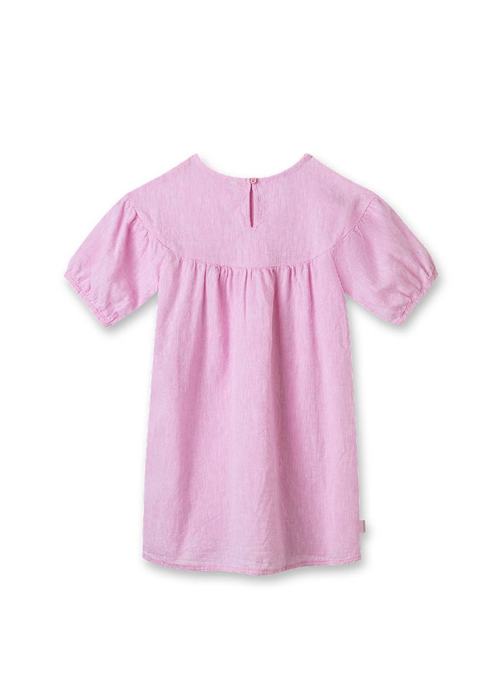 Sanetta Mädchen-Kleid Rosa Aus Leinen