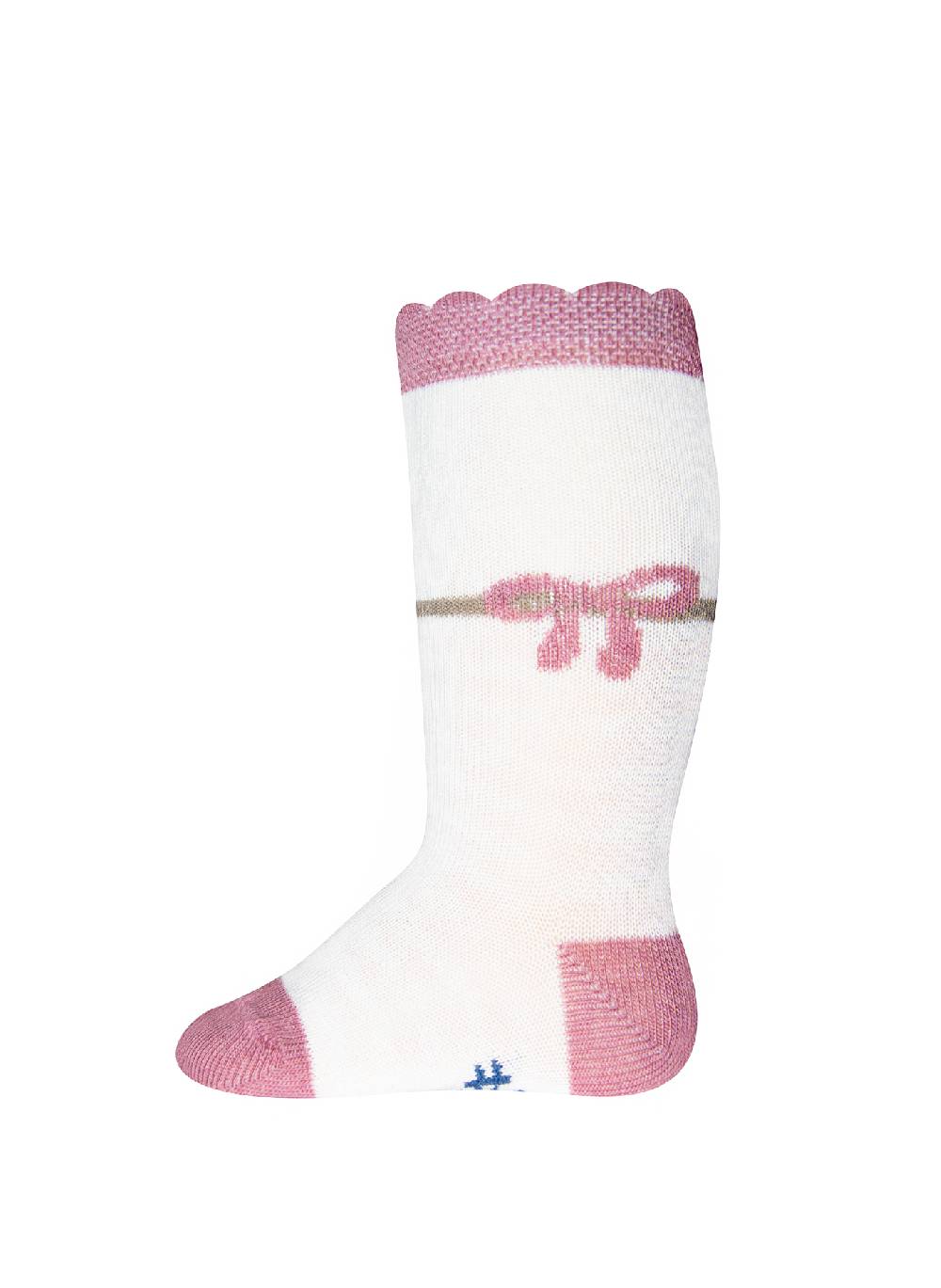 Sanetta Mädchen-Kniestrümpfe Rosa Schleife