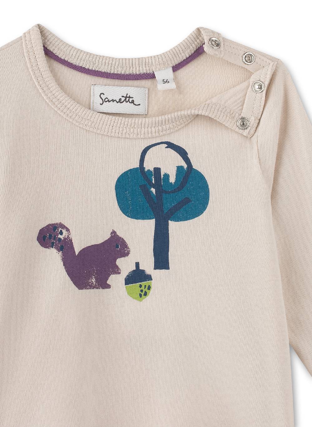 Sanetta Mädchen-Langarmshirt Beige