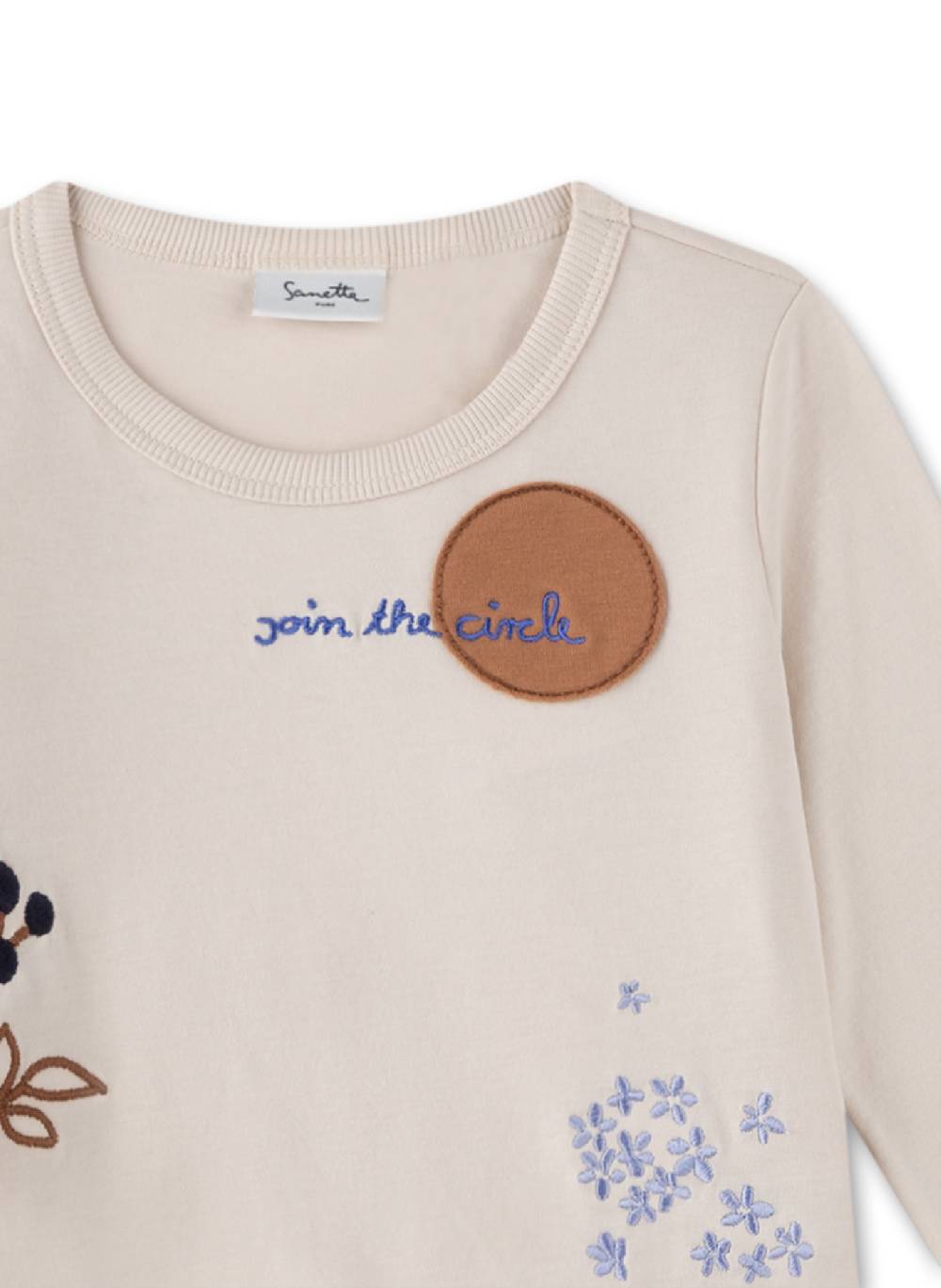 Sanetta Mädchen-Langarmshirt Off-White