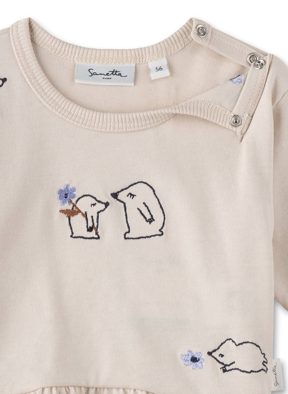 Sanetta Mädchen-Langarmshirt Off-White