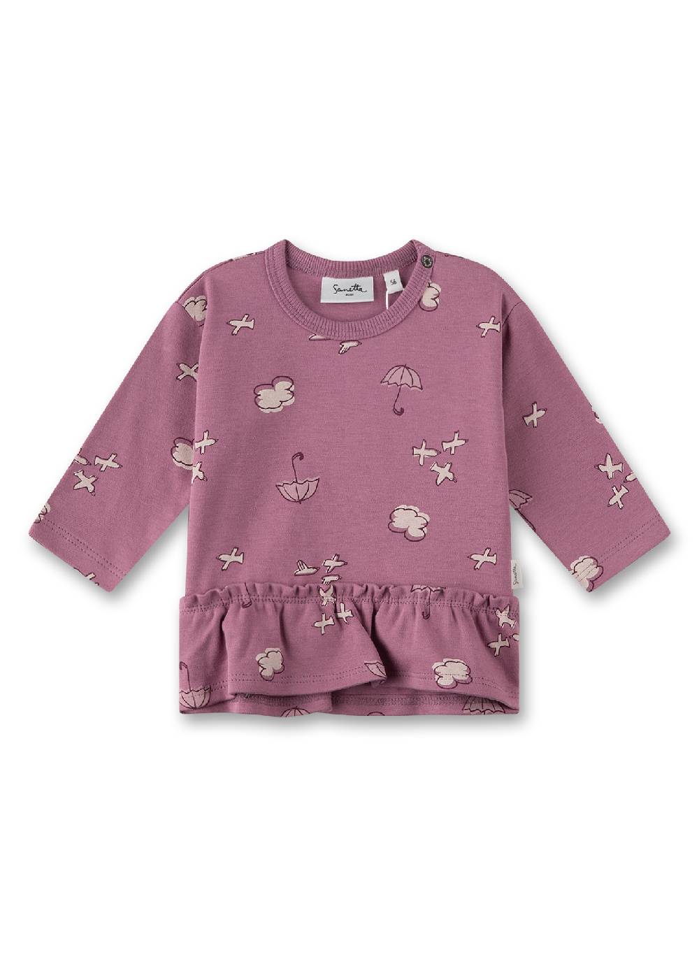 Sanetta Mädchen-Langarmshirt Rosa