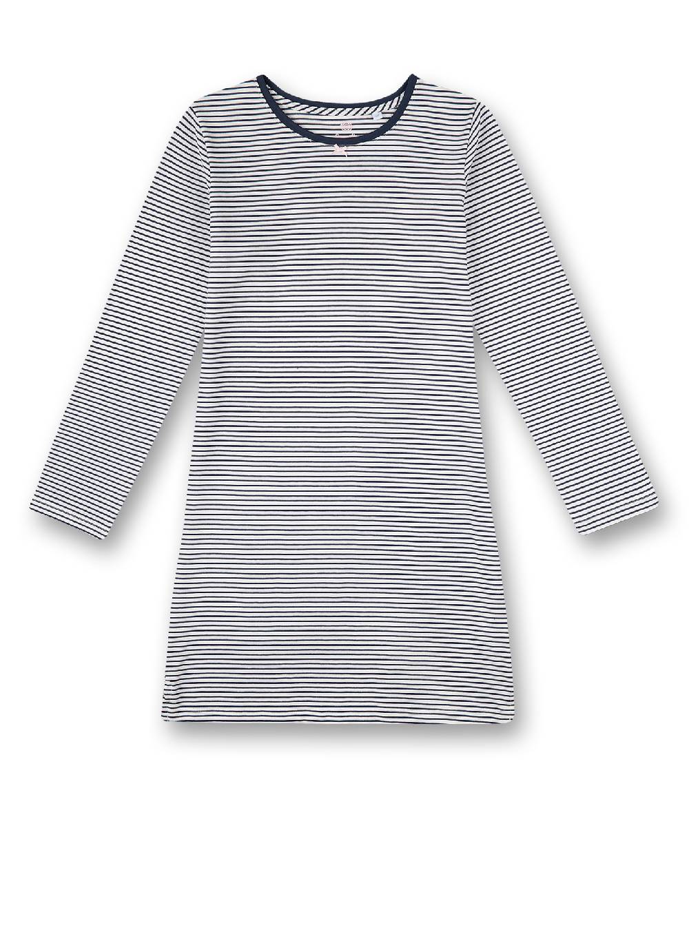 Sanetta Mädchen-Nachthemd Blau Ringel