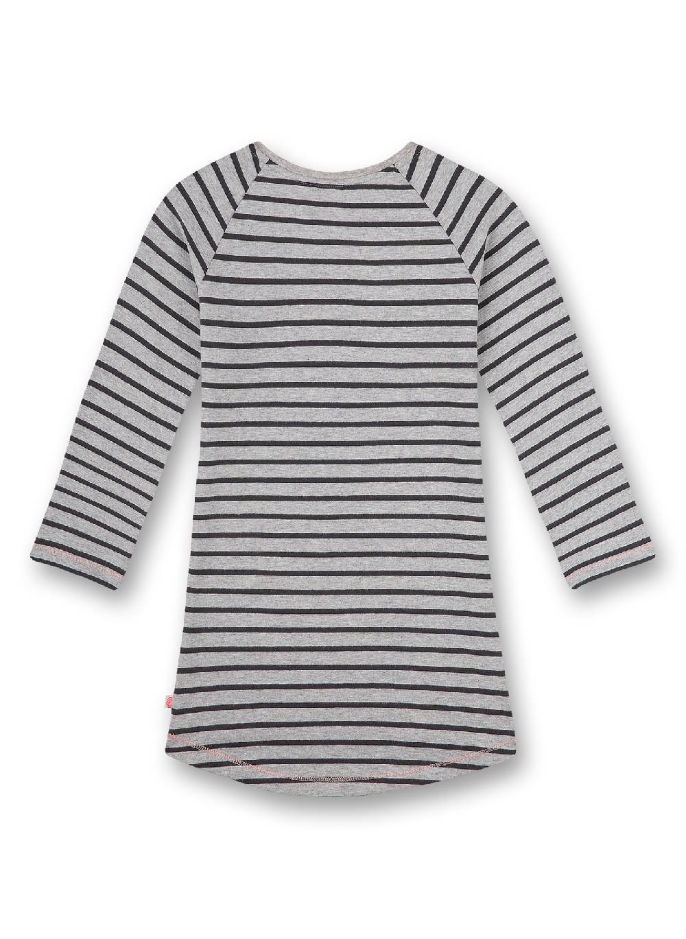 Sanetta Mädchen-Nachthemd Schwarz Ringel Fancy Cat