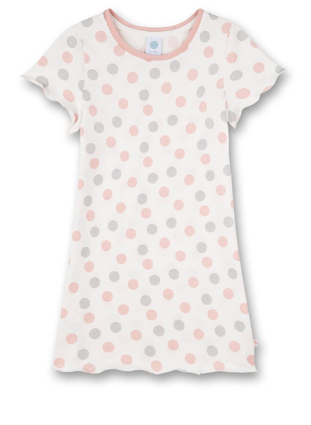 Sanetta Mädchen-Nachthemd Weiß Dots-Allover