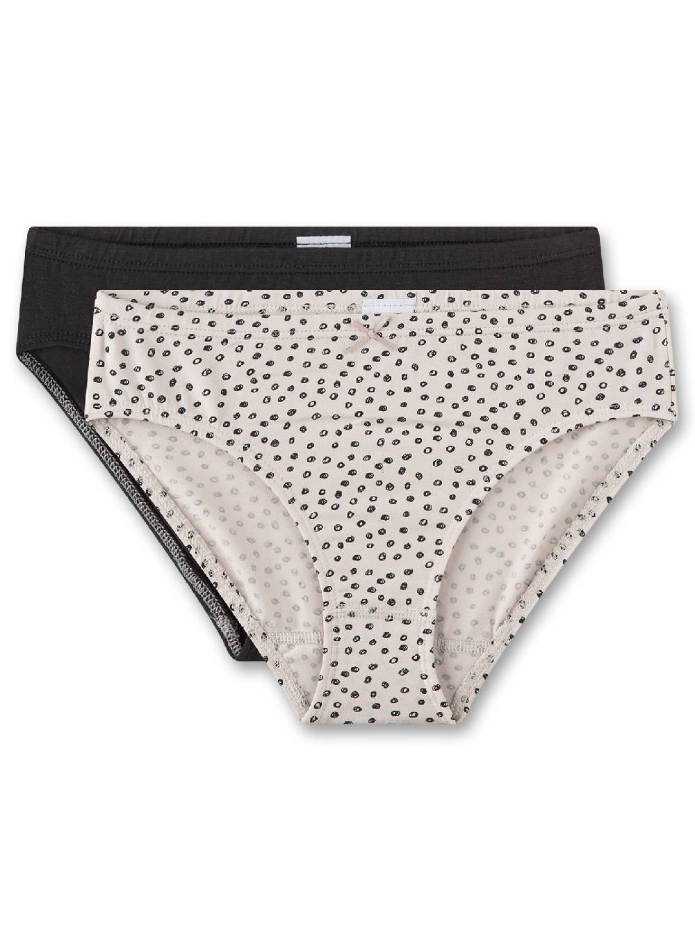 Sanetta Mädchen-Rioslips (Doppelpack) Beige & Schwarz