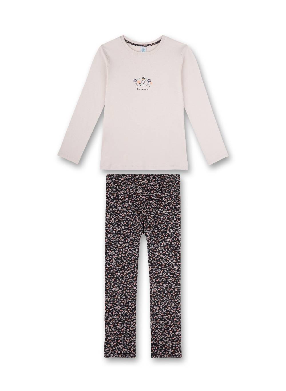 Sanetta Mädchen-Schlafanzug Grau