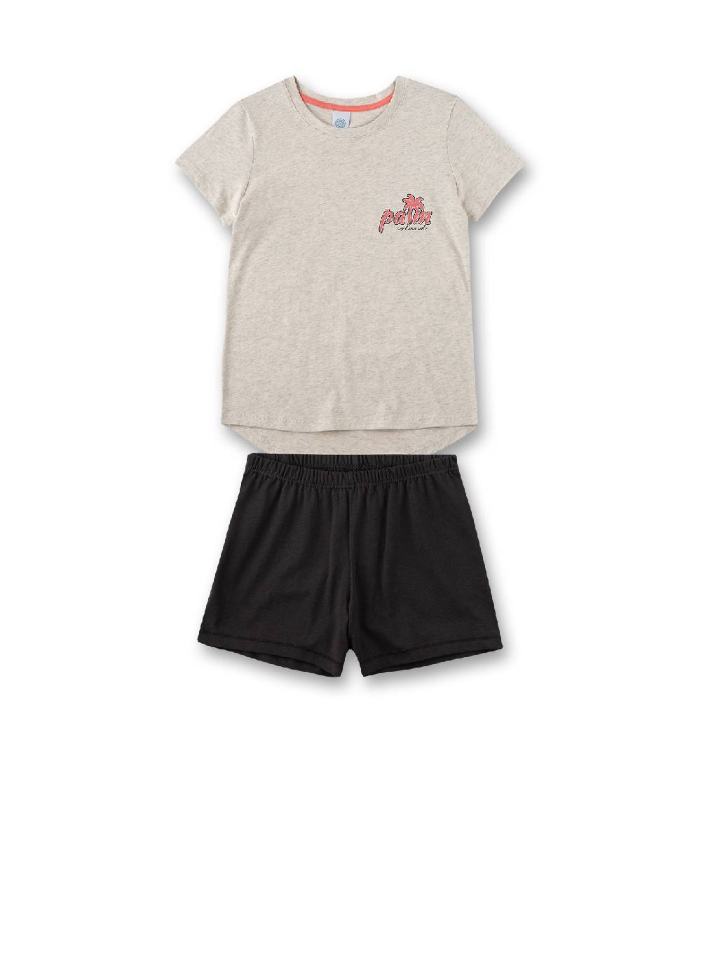 Sanetta Mädchen-Schlafanzug kurz Beigemelange