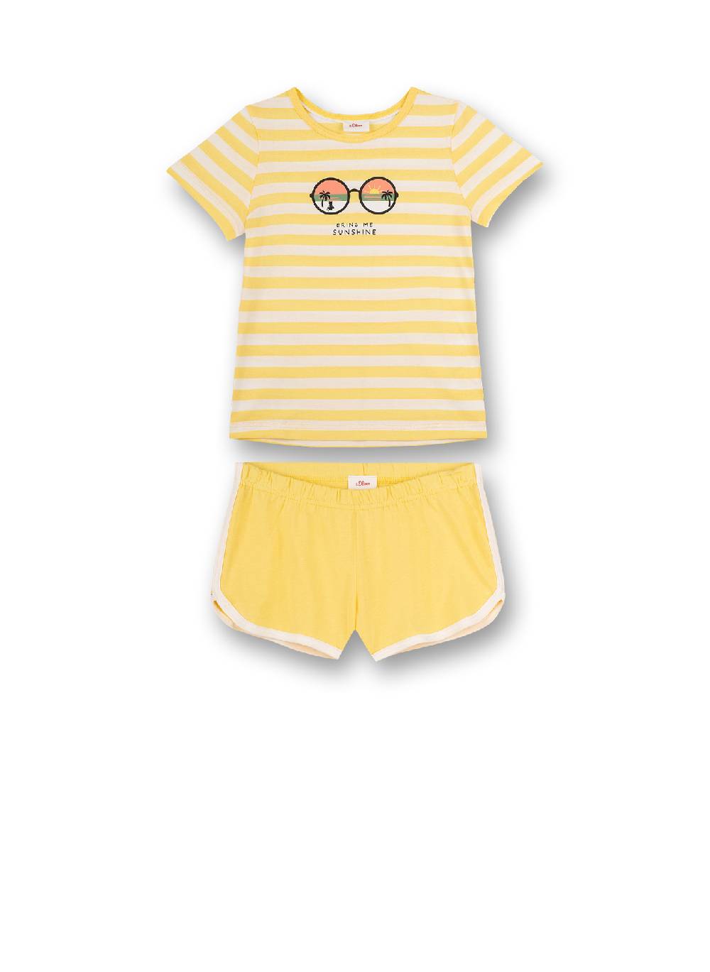 Sanetta Mädchen-Schlafanzug kurz Gelb