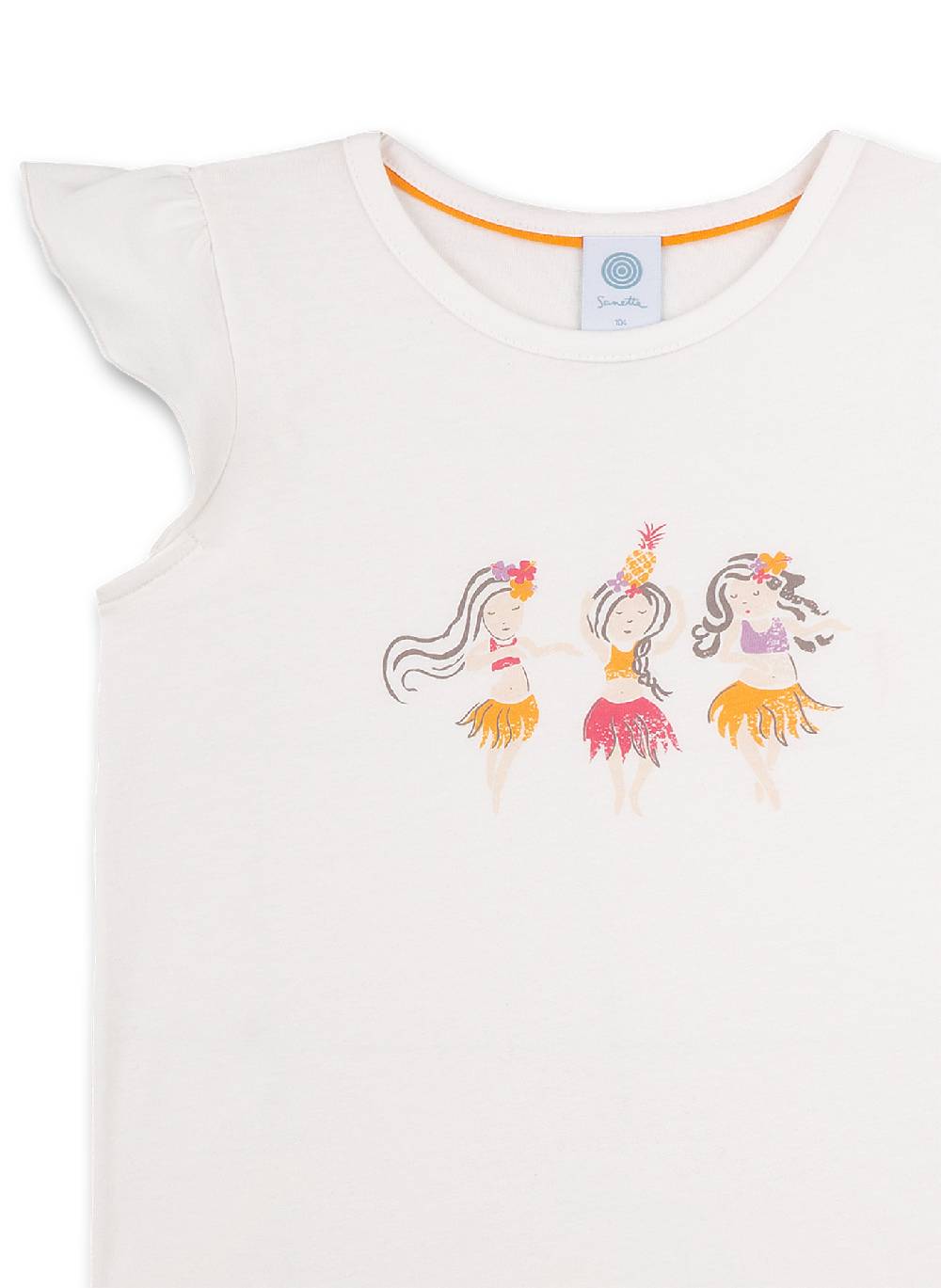 Sanetta Mädchen-Schlafanzug Kurz Off-White