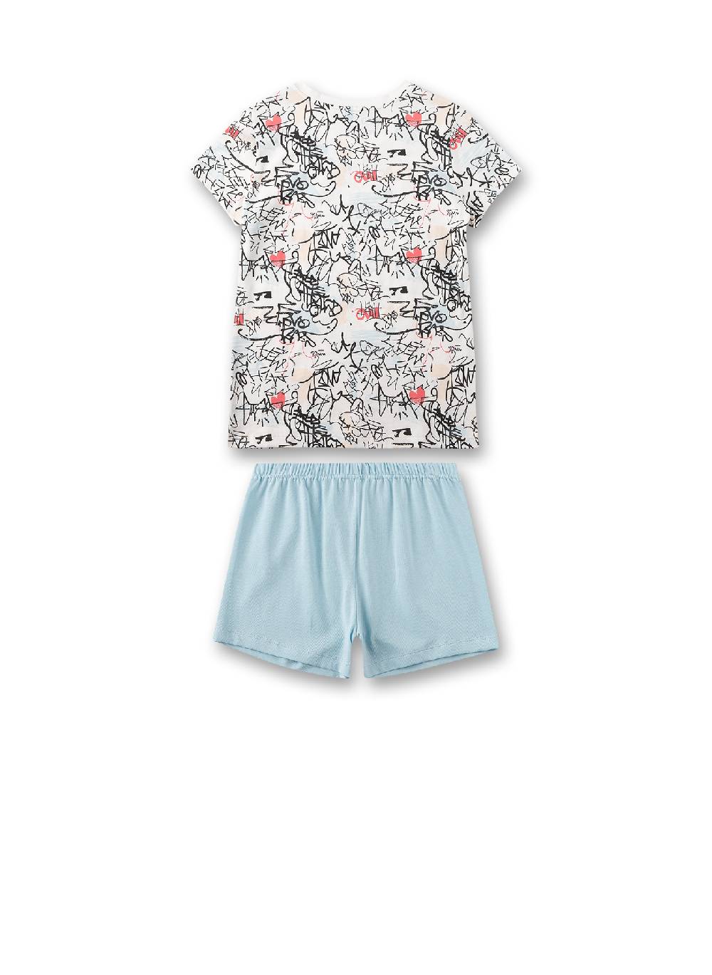 Sanetta Mädchen-Schlafanzug Kurz Off-White
