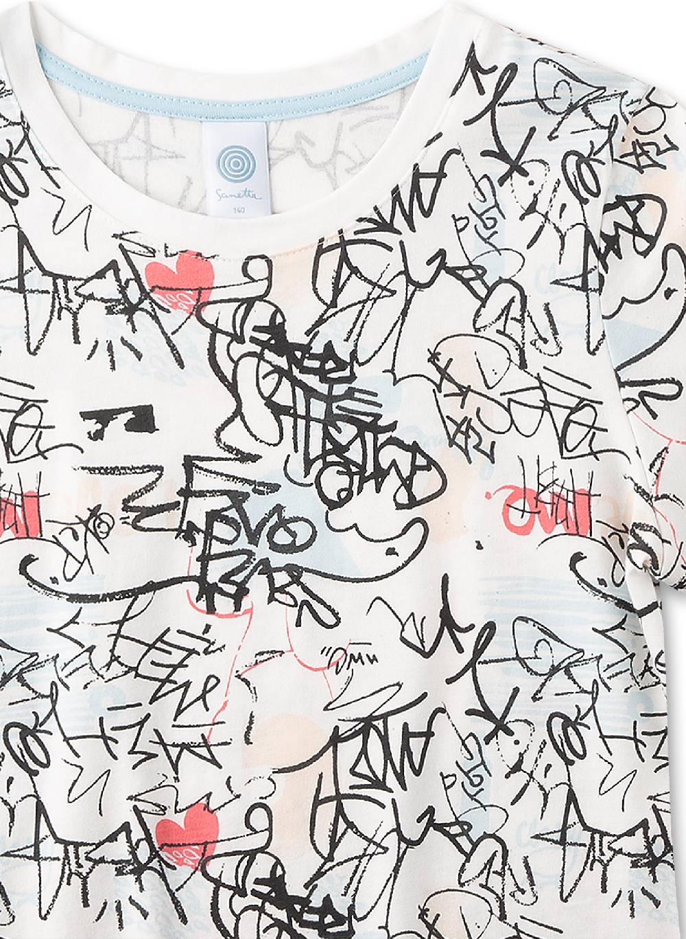 Sanetta Mädchen-Schlafanzug Kurz Off-White