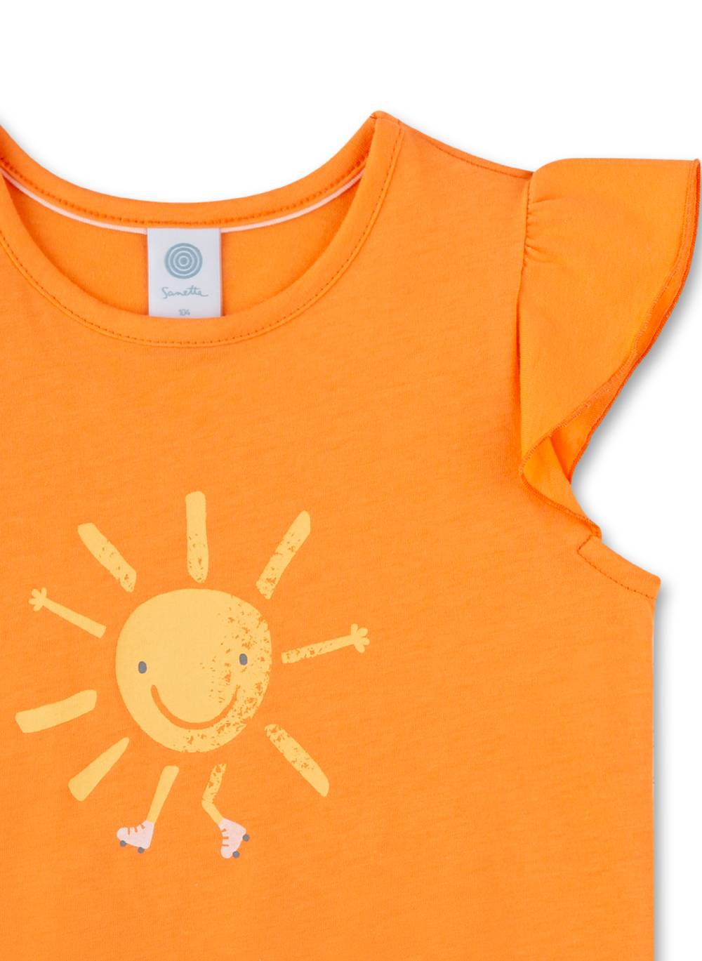 Sanetta Mädchen-Schlafanzug Kurz Orange