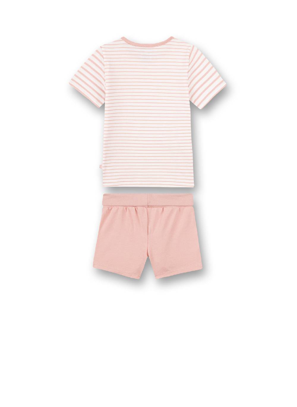 Sanetta Mädchen-Schlafanzug Kurz Rosa Ringel