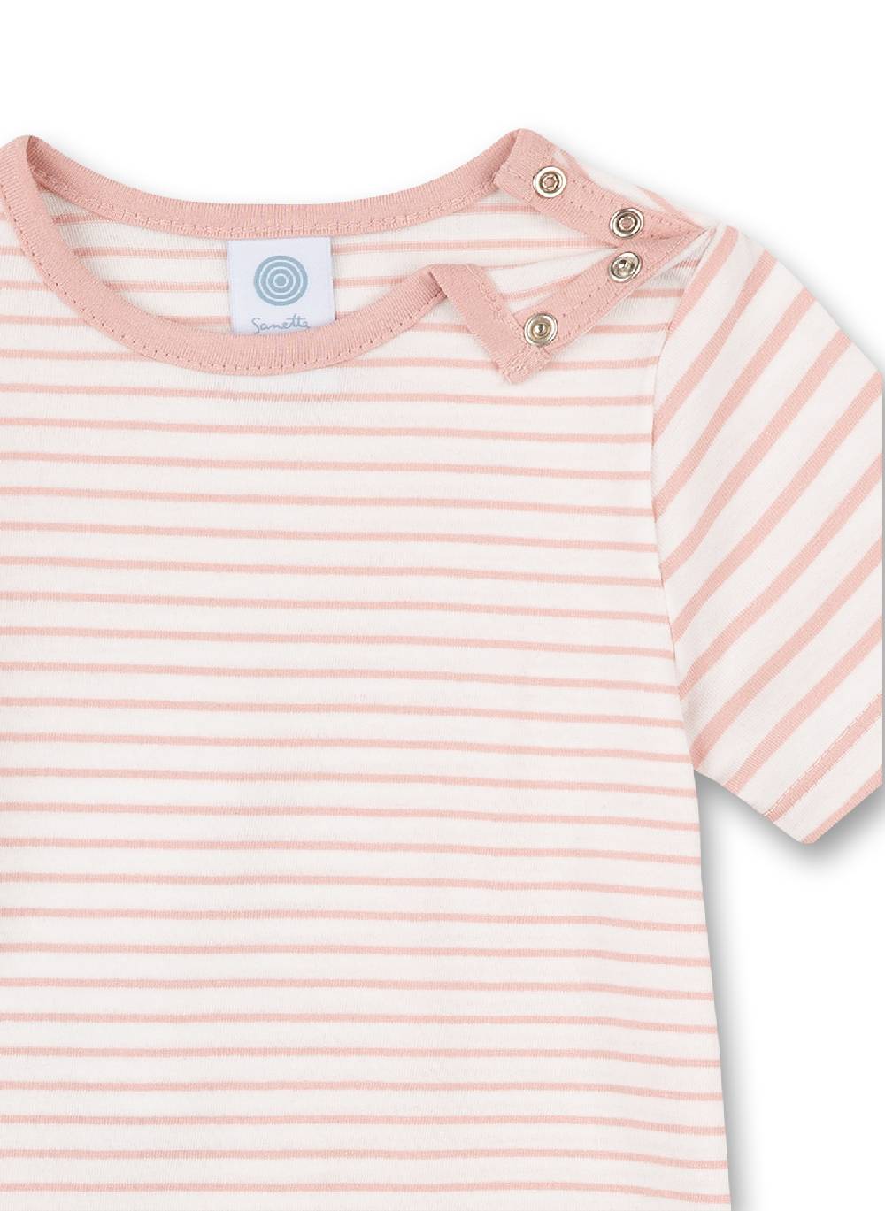 Sanetta Mädchen-Schlafanzug Kurz Rosa Ringel