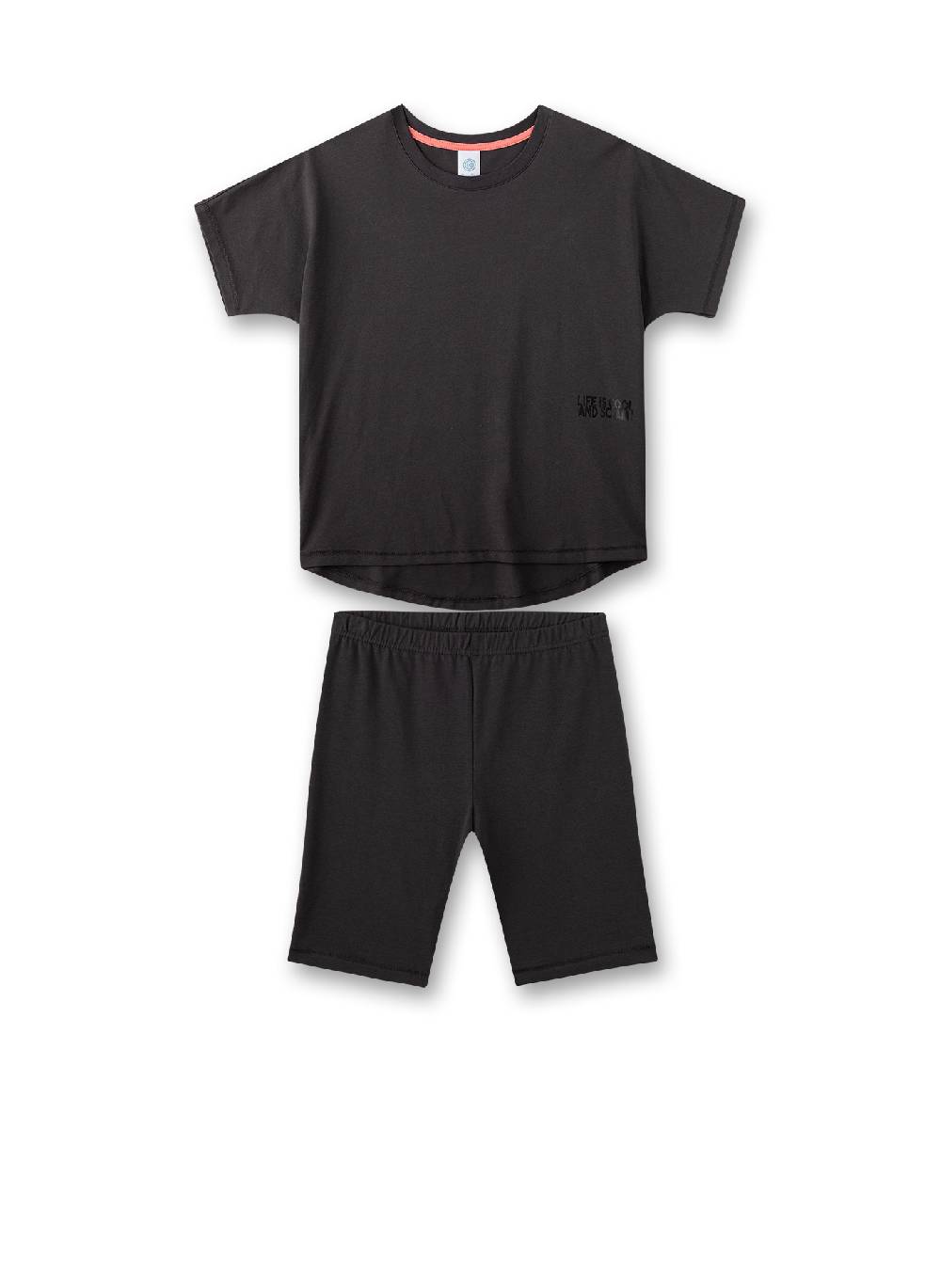 Sanetta Mädchen-Schlafanzug kurz Schwarz