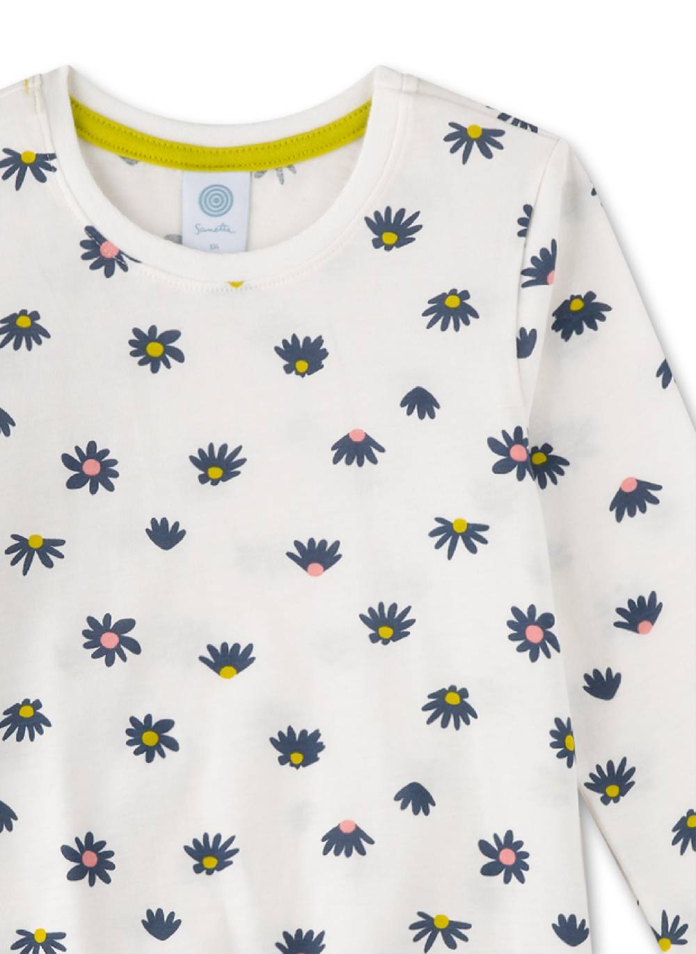 Sanetta Mädchen-Schlafanzug Lang Off-White