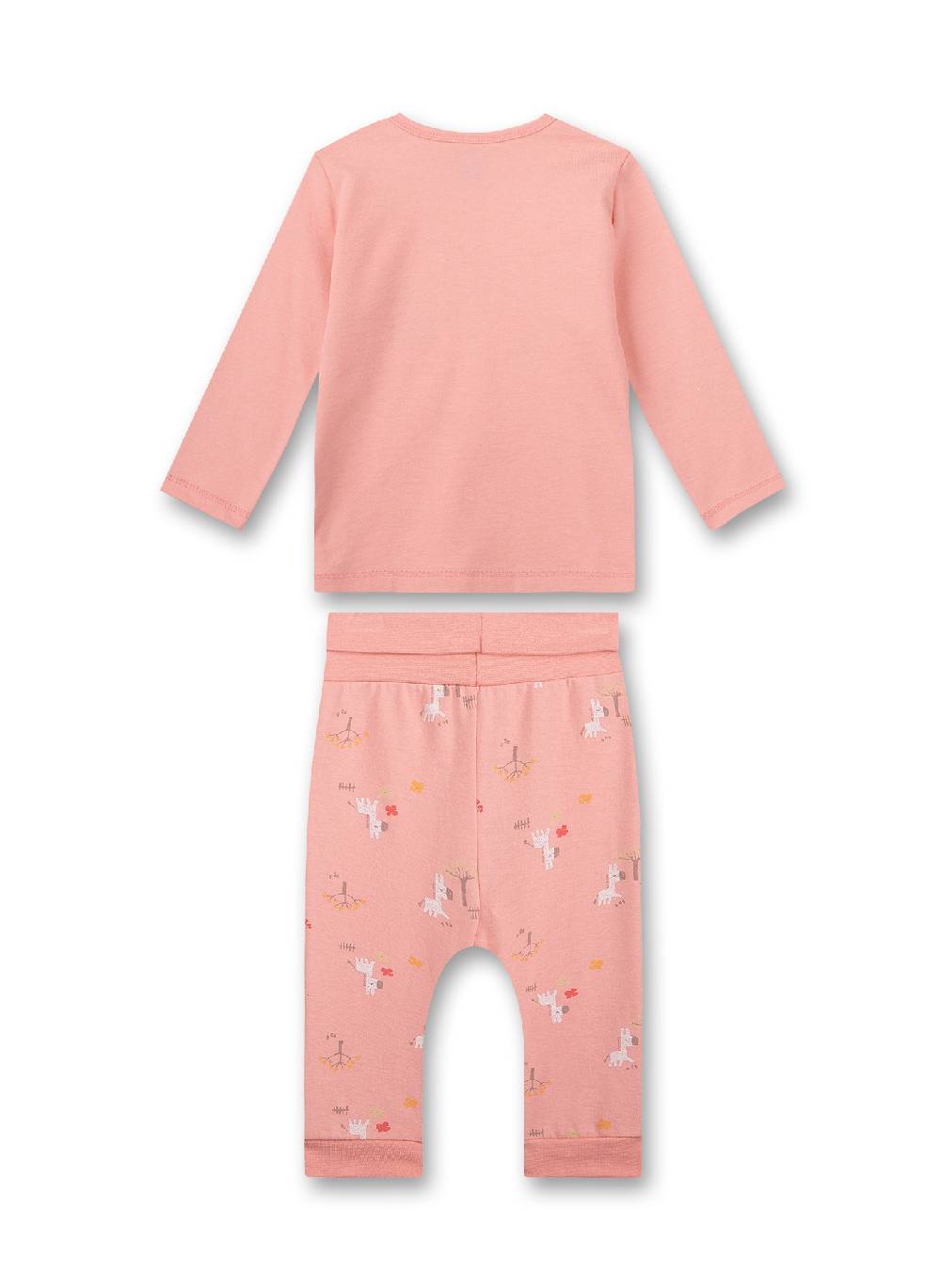 Sanetta Mädchen-Schlafanzug Lang Rosa Donkey