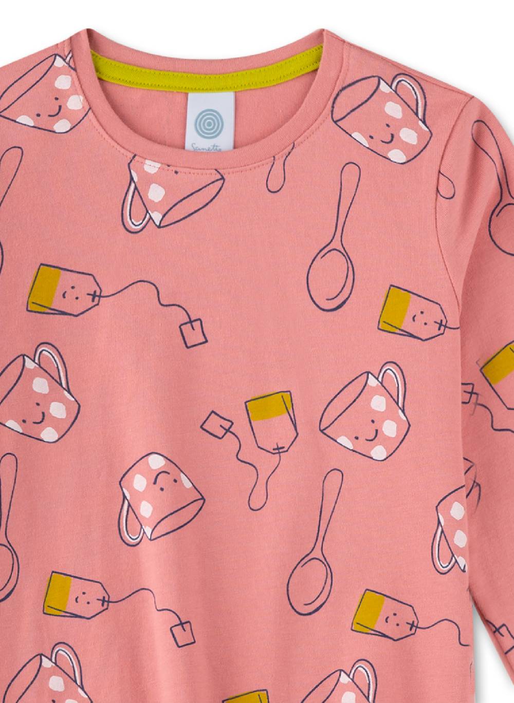 Sanetta Mädchen-Schlafanzug Lang Rosa